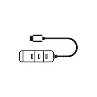 Symbol für USB-Adapteranschlüsse, einfacher Stil vektor