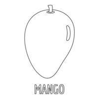 mango ikon, översikt stil. vektor