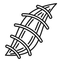 makro sutur ikon, översikt stil vektor