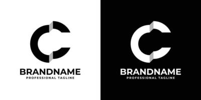 brev c eller cc monogram logotyp, lämplig för några företag med c eller cc initialer. vektor