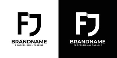 brev fj eller jf monogram logotyp, lämplig för några företag med fj eller jf initialer. vektor