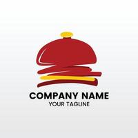 minimalistisches, inspirierendes Logo-Design für Fast-Food-Unternehmen. Burger-Logo-Design vektor