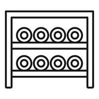 Weinflaschen-Box-Symbol, Outline-Stil vektor