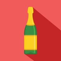 lyx champagne ikon, platt stil vektor