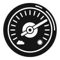 luft barometer ikon, enkel stil vektor