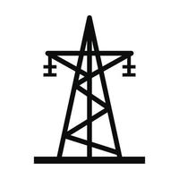 Energie-Elektroturm-Symbol, einfacher Stil vektor