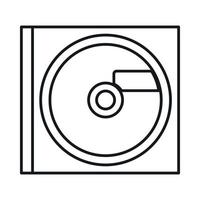 CD ikon, översikt stil vektor