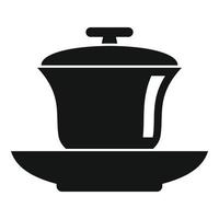 Symbol für das Element der Teezeremonie, einfacher Stil vektor