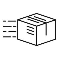 Symbol für schnelle Versandbox, Umrissstil vektor