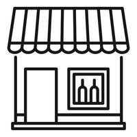 Street Wine Shop-Symbol, Umrissstil vektor