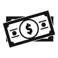 Dollar-Bargeld-Symbol, einfachen Stil vektor