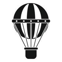 gestreiftes Luftballon-Symbol, einfacher Stil vektor