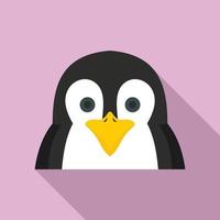 pingvin ikon, platt stil vektor