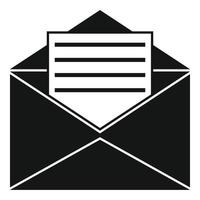 E-Mail-Brief-Symbol, einfacher Stil vektor