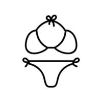 Bikini-Ikone mit BH und Unterhose vektor