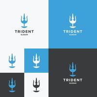 trident logotyp ikon designmall vektor illustration