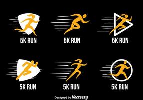 5K Run Logo Collection vektorer