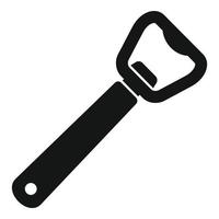 Werkzeugflaschenöffner-Symbol, einfacher Stil vektor
