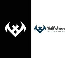 företag företags- abstrakt vx brev logotyp design vektor