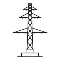 Symbol für Telefonmast, Umrissstil vektor