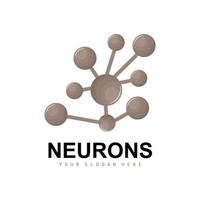 Neuronenlogo, Moleküllogodesign, Vektor und Vorlagenillustration