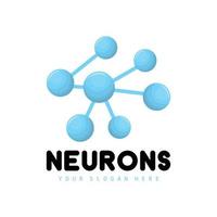 Neuronenlogo, Moleküllogodesign, Vektor und Vorlagenillustration