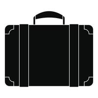Gepäcktaschensymbol, einfacher Stil vektor