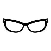 astigmatische Brillenikone, einfacher Stil. vektor
