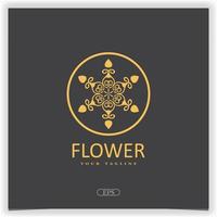 lyx guld mandala blomma logotyp bussines design premie elegant mall vektor eps 10