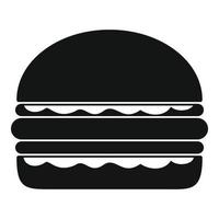 Burger-Symbol, einfacher schwarzer Stil vektor