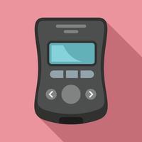 diabetes glukometer ikon, platt stil vektor