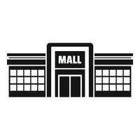 Supermarkt-Mall-Ikone, einfacher Stil vektor