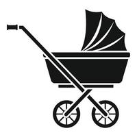 Kinderwagen-Symbol, einfacher Stil vektor