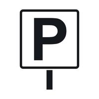 parkering tecken ikon, enkel stil vektor