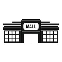 kleine Mall-Gebäudeikone, einfacher Stil vektor