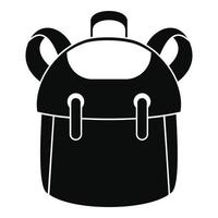 Kinderrucksack-Symbol, einfacher Stil vektor