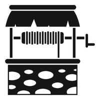 Landwirtschaft Brunnensymbol, einfacher Stil vektor