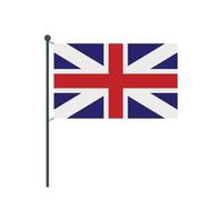 Storbritannien flagga ikon, platt stil vektor