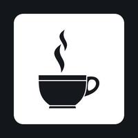 Tasse heißen Tee-Symbol, einfachen Stil vektor