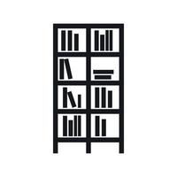 Bücherregal-Symbol, einfacher Stil vektor