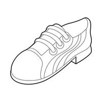 löpning sko ikon, översikt stil vektor