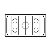 Eishockey-Eisbahn-Symbol, Umrissstil vektor