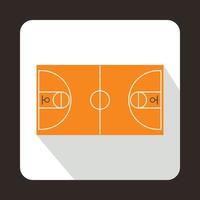 Basketballspielplatz-Ikone, flacher Stil vektor