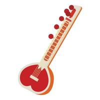 Sitar-Symbol, Cartoon-Stil vektor