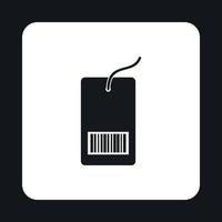 Barcode-Tag-Symbol, einfacher Stil vektor