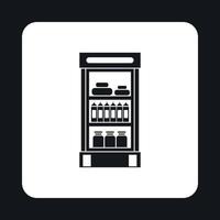 Kühlschrankvitrine mit Symbol für Milchprodukte vektor