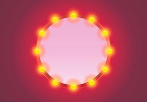 Vector beleuchteter Spiegel mit rosa Hintergrund