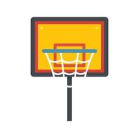 Basketball-Board-Symbol, flacher Stil vektor