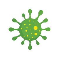 grön bakterie ikon, platt stil vektor