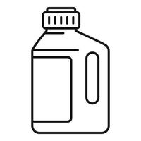 rengöringsmedel skydda flaska ikon, översikt stil vektor
